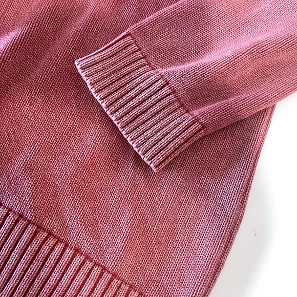 DEMYLEE Collared Cotton Sweater in Faded Red Size S - Picture 9 of 12